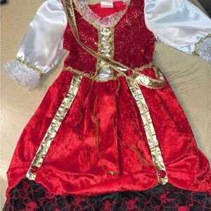 Vibrant Red and Gold Halloween Costume